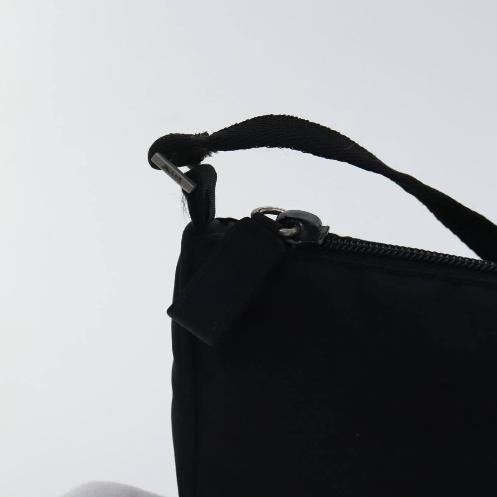PRADA Accessory Pouch Nylon Black Silver Auth 96593 - Picture 9 of 16